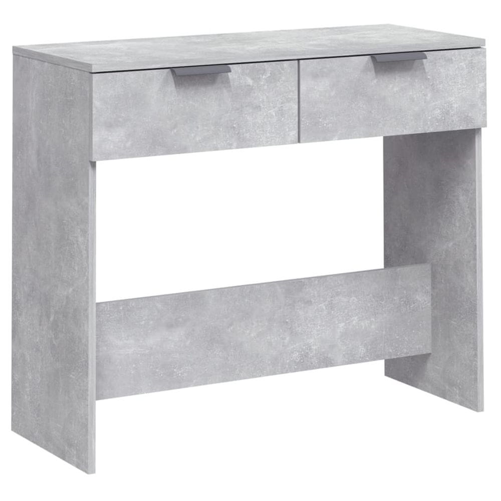 Vidaxl Konzolový stolík betónovo sivý 90x36x75 cm spracované drevo
